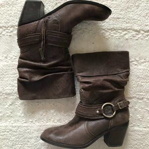 Harley Davidson Leather Slouch Boots- Size 10